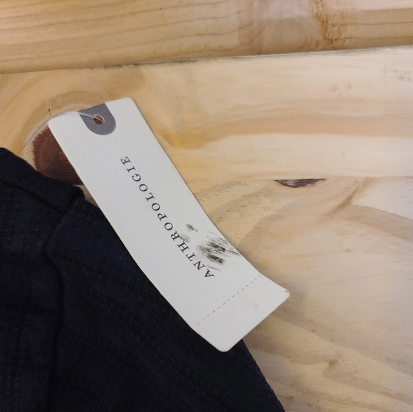 Anthropologie black long sleeve scoop neck Back. NWT - Picture 5 of 7